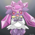  2015 ambiguous_gender diancie grey_background legendary_pok&eacute;mon metagross nintendo open_mouth pok&eacute;mon pok&eacute;mon_(species) simple_background solo type video_games 