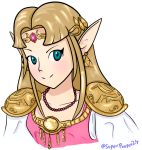  2018 a_link_between_worlds alpha_channel blonde_hair blue_eyes clothed clothing digital_media_(artwork) eyelashes female hair jewelry long_hair necklace nintendo not_furry pointy_ears princess_zelda smile solo superpooper24 the_legend_of_zelda video_games 