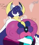  2018 ambiguous_gender anthro belly big_breasts big_butt breast_squish breasts butt clothed clothing cosmicscourge cosmog fan_character female hair hug huge_breasts hyper hyper_breasts legendary_pok&eacute;mon lunae_(cosmicscourge) lunala mature_female mother mother_and_child nintendo nipple_bulge ori_(cosmicscourge) overweight overweight_female parent pok&eacute;mon pok&eacute;mon_(species) slightly_chubby sweater thick_thighs video_games voluptuous wide_hips 
