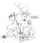  2018 4_fingers abs adam_wan all_fours anal anal_penetration anthro anthro_on_anthro antlers arched_back ass_up balls bdsm bedding being_watched big_balls big_penis black_and_white blanket blush breasts canine cervine collar crouching cum cum_in_ass cum_in_pussy cum_inside cum_on_ground dialogue doggystyle domination duo_focus english_text female fingering fox from_behind_position fur grabbing_sheets group group_sex hooves horn interspecies larger_male leash leash_pull looking_back male male/male male_domination male_penetrating mammal masturbation monochrome muscular muscular_male nude open_mouth pecs penetration penis ring rough_sex sex simple_background size_difference sketch small_breasts smaller_female smaller_male smile spank_marks spanking submissive_male teeth text threesome vaginal vaginal_fingering voyeur white_background 