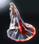  brown_hair cape circlet closed_eyes closed_mouth commentary_request dress ei_(fran3bon) gensou_suikoden gensou_suikoden_i long_hair odessa_silverberg solo symbolism veil 