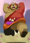  2018 anthro bear blush brown_fur clothed clothing dagger_(sdorica_sunset) fur male mammal overweight overweight_male sdorica_sunset solo 