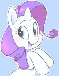  blue_background blush digital_media_(artwork) equine female feral friendship_is_magic happy horn horse mammal my_little_pony norithecat pony rarity_(mlp) simple_background 
