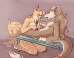  angel angel_(lady_and_the_tramp) anthro big_breasts blue_eyes breasts canine clowdy cum_between_tits curled_tail cute disney dog fellatio female floppy_ear hi_res interspecias lady_and_the_tramp male mammal oral pomeranian sergal sex teeth thick_thighs titfuck tongue 