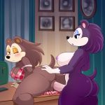  2018 animal_crossing anthro anus areola big_breasts blush breasts butt dickgirl dickgirl/female duo female hedgehog incest intersex intersex/female labelle_able lonbluewolf mammal nintendo nipples one_eye_closed open_mouth penetration pussy pussy_juice sable_able sex tongue vaginal vaginal_penetration video_games 