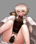 1girl absurdres blush censored closers cum cum_in_pussy elf gremory_(closers) heart heart-shaped_pupils hetero highres kibellin labcoat looking_at_viewer penis pointy_ears pussy sex sharp_teeth short_hair smile solo_focus spread_legs straddling stuffed_animal stuffed_toy symbol-shaped_pupils teddy_bear teeth vaginal 