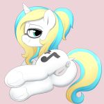  2018 animal_genitalia animal_pussy anus bedroom_eyes blonde_hair blue_hair butt clitoral_winking clitoris cute cutie_mark dock equine equine_pussy eyelashes eyewear fan_character female feral glasses grey_background hair half-closed_eyes hi_res hooves horn kinkyshy looking_at_viewer looking_back lying mammal marshmallow_creme multicolored_hair my_little_pony nude on_side presenting presenting_hindquarters presenting_pussy puffy_anus pussy rear_view seductive simple_background smile solo teal_eyes two_tone_hair underhoof unicorn 