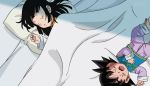  chi-chi_(dragon_ball) dragon_ball dragon_ball_super long_hair mother_and_son sleeping son_goten 