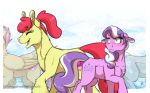  apple_bloom_(mlp) blush cutie_mark diamond_tiara_(mlp) duo equine female friendship_is_magic fur hair horse inuhoshi-to-darkpen mammal multicolored_hair my_little_pony pegasus pony purple_fur red_hair scootaloo_(mlp) silver_spoon_(mlp) wings yellow_fur 