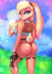  anthro asheraart butt crossover female invalid_tag lagomorph lara_croft lola_bunny looney_tunes mammal pinup pose rabbit solo space_jam summer tomb_raider warner_brothers 