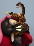  3d_(artwork) amphibian anthro anthroanim balls biceps big_balls big_breasts breasts bulge butt butt_grab clothed clothing digital_media_(artwork) female fur giraffe greninja hair hand_on_butt hi_res huge_balls huge_breasts hyper hyper_balls hyper_breasts hyper_bulge hyper_muscles hyper_penis kenja_giraffe long_tongue male mammal muscular muscular_male nintendo penis pok&eacute;mon pok&eacute;mon_(species) sebastian_greninja simple_background smile tongue tongue_out underwear video_games wide_hips 