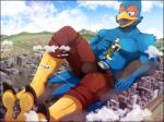  anthro avian barefoot bird canine city clothed clothing falco_lombardi feet fox fox_mccloud incredibleediblecalico lying macro male mammal nintendo star_fox topless video_games vore wolf wolf_o&#039;donnell 