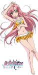  1girl armpits bikini blush feet hayate_no_gotoku! katsura_hinagiku legs long_hair navel pink_hair solo swimsuit thigh_gap thighs toes yellow_eyes 