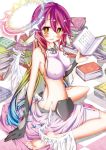  angel_wings blush book breasts commentary_request covered_nipples crop_top earth0 feathered_wings gloves gradient_hair hair_between_eyes halo holding holding_book jibril_(no_game_no_life) large_breasts long_hair looking_at_viewer low_wings magic_circle midriff multicolored_hair no_game_no_life open_book open_mouth pink_hair sideboob sitting smile solo tattoo very_long_hair white_wings wing_ears wings yellow_eyes 
