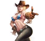  1girl blonde_hair breasts cowboy_hat dead_or_alive gloves large_breasts tina_armstrong 