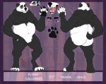  anthro bear chubchow digital_media_(artwork) flynn_calloway looking_at_viewer male mammal multiple_angles musclechub muscular muscular_male panda slightly_chubby solo 