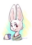  2018 ambiguous_gender anthro fur lagomorph looking_at_viewer mammal panken pepsi rabbit smile solo white_fur 