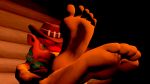  3d_(artwork) anthro armadillo barefoot crossed_legs digital_media_(artwork) dillon dillon&#039;s_rolling_western feet foot_focus hi_res humanoid_feet mammal nintendo ryoo solo source_filmmaker toes video_games 