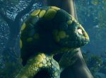  1d.z 3d_(artwork) avatar_(disambiguation) digital_media_(artwork) forest humanoid reptile scales scalie side_view tree yellow_eyes 