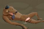  anthro balls bed canine cigar cum erection hat hotel_transylvania jimbear looking_at_viewer male mammal navel necktie nipples nude open_mouth penis ring solo watch wayne_werewolf wedding_ring were werewolf wolf 