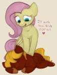  &lt;3 blonde_hair blue_eyes dialogue duo equine eyes_closed fan_character feathered_wings feathers female feral fluttershy_(mlp) friendship_is_magic hair looking_down male mammal marsminer massage my_little_pony pegasus pink_hair simple_background smile soul_harmony wings 