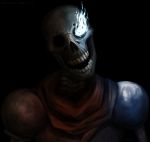  animated_skeleton armor black_background bone glowing glowing_eyes not_furry papyrus_(undertale) simple_background skeleton undead undertale video_games 