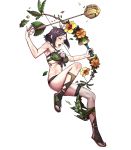  armpits arrow bangs bare_shoulders bikini black_hair bow_(weapon) breasts circlet feathers fire_emblem fire_emblem:_kakusei fire_emblem_heroes flower full_body grey_eyes hair_ornament hibiscus highres holding holding_bow_(weapon) holding_weapon large_breasts noire_(fire_emblem) non-web_source official_art one_eye_closed open_mouth open_toe_shoes parted_bangs scar shiny shiny_hair shiny_skin short_hair sidelocks solo swimsuit thigh_strap torn_clothes toshiyuki_kusakihara transparent_background weapon 
