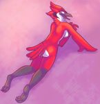  anthro avian beak bird breasts butt cartoon_network feathers female frindle looking_at_viewer margaret nude red_feathers regular_show robin solo 