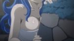  1girl animated animated_gif blue_hair bounce bouncing_breasts breasts fairy_tail juvia_lockser large_breasts towel 