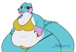  2016 5_fingers alli_(animal_crossing) alligator alpha_channel animal_crossing anthro belly big_belly big_breasts bikini biped black_claws blue_skin blue_tail breasts claws cleavage clothed clothing countershade_torso countershading crocodilian deep_navel digital_drawing_(artwork) digital_media_(artwork) eyelashes eyeshadow fangs female freckles front_view gloves_(marking) half-length_portrait hand_on_stomach humanoid_hands l00dpanda lipstick looking_away makeup markings midriff multicolored_skin navel nintendo no_sclera non-mammal_breasts obese overweight overweight_female pink_skin pinup portrait pose reptile scalie simple_background skimpy small_waist snout solo spiked_tail spikes standing swimsuit thick_tail thick_thighs transparent_background video_games watermark white_countershading white_skin wide_hips yellow_eyes 