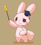  2018 anthro blush crepix female hat hat_only lagomorph looking_at_viewer mammal mostly_nude pussy rabbit semi-anthro simple_background solo tears 