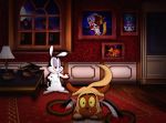  amegared book bunnicula bunnicula_(series) cat chester comic feline invalid_tag lagomorph lamp mammal rabbit red_eyes sleeping tentacles window 