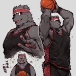  2018 anthro basketball black_nose clothing digital_media_(artwork) fur hi_res kemono male mammal noku13456 simple_background 