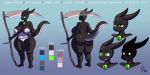  2018 animal_humanoid anthro areola big_breasts big_butt breasts butt deity digital_media_(artwork) dragon dragon_humanoid fabianoferreira female frown green_eyes hi_res holding_object holding_weapon horn huge_butt humanoid looking_at_viewer melee_weapon model_sheet nildusk_(ninstarrune) nipples nude polearm pussy scalie scary_face scythe simple_background solo standing thick_thighs voluptuous weapon wide_hips 