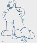  3_toes anthro brian_griffin canine family_guy foot_focus macro mammal stomping tagme toes 
