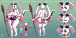  2018 animal_humanoid anthro areola big_breasts big_butt blush breasts butt clothing deity digital_media_(artwork) dragon dragon_humanoid fabianoferreira female harem_outfit hi_res holding_object huge_breasts huge_butt humanoid impractical_outfit jewelry looking_at_viewer model_sheet naughty_face nipples pink_eyes puffy_areola pussy scalie sheer_clothing simple_background smile solo staff standing sylove_(ninstarrune) thick_thighs translucent transparent_clothing wide_hips 