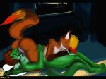  2017 3_toes 69_position anthro anthro_on_anthro biped black_nose blonde_hair brown_hair butt caltsar canine cunnilingus detailed_background digital_media_(artwork) digital_painting_(artwork) dirtyscoundrel duo fellatio female fin fox fur green_scales green_tail hair head_fin lizard male male/female mammal multicolored_fur multicolored_hair multicolored_tail oral orange_ears orange_fur orange_tail penis pink_penis purple_tongue pussy raised_tail red_hair redflare reptile scales scalie sex shadow signature snout toes tongue tongue_out two_tone_hair vaginal white_fur year 
