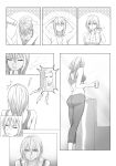  /\/\/\ 1boy 1girl anger_vein antenna_hair arms_up ass bangs bare_shoulders bra breasts brushing_teeth cleavage closed_eyes collarbone comic cup drying drying_hair eyebrows_visible_through_hair gogo_(detteiu_de) greyscale hair_between_eyes hair_dryer highres holding holding_cup kingdom_hearts larxene long_hair medium_breasts monochrome motion_lines mug nude open_mouth pants saix showering silent_comic solo_focus sports_bra standing toothbrush underwear v-shaped_eyebrows water wet wet_hair 