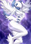  alanscampos anthro breasts claws edit featureless_breasts female fur horn mammal mega_absol mega_evolution nintendo pok&eacute;mon pok&eacute;mon_(species) red_eyes video_games white_fur wings xth46 