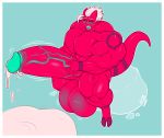 anthro balls big_balls blush cum cum_drip cum_on_ground dripping huge_balls humanoid_penis hyper hyper_balls hyper_muscles hyper_penis kobold male mr.pink muscular muscular_male nude open_mouth penis pwink retracted_foreskin solo uncut vein veiny_penis 