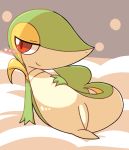  2016 ambiguous_gender blush crepix nintendo pok&eacute;mon pok&eacute;mon_(species) smile snivy solo video_games 