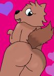  brown_fur butt canine daniel_(furryt) fur furryt looking_back male mammal nude solo wolf young 