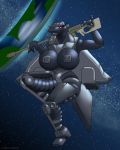  aircraft ambercoyote anthro anthrofied armor balls big_breasts big_penis breasts digital_media_(artwork) erection galaxy gun halo halo_shuttle halo_sniper_rifle herm holding_object holding_weapon huge_breasts humanoid_penis intersex living_aircraft living_machine longsword looking_at_viewer machine muscular nipples not_furry nude penis planet ranged_weapon rifle ring_planet ring_world shuttle smile sniper_rifle solo space star weapon wings 