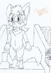  2018 anthro chinchilla cub hi_res hybrid male mammal markings minky_(character) nude red_panda rodent romeothefox_(artist) solo traditional_media_(artwork) young 