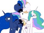  &lt;3 anus anus_frottage ass_to_ass butt butt_squish cutie_mark dickgirl dickgirl/dickgirl equine eye_contact friendship_is_magic high-angle_view horn horse incest intersex intersex/intersex lidded_eyes looking_back mammal my_little_pony penis pony princess_celestia_(mlp) princess_luna_(mlp) puffy_anus purplealacran size_difference smile winged_unicorn wings 