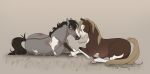  2018 black_hair digital_media_(artwork) duo dvixie equine eyes_closed female feral hair hooves horse mammal simple_background tears 