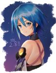  aqua_(kingdom_hearts) bangs bare_shoulders blue_eyes blue_hair closed_mouth hair_between_eyes kingdom_hearts kingdom_hearts_birth_by_sleep mizu_ramen short_hair smile solo star_(sky) turtleneck upper_body 