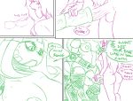  2018 animal_genitalia animal_penis anthro balls better_version_at_source big_breasts blush breasts butt clothed clothing comic d.va_(overwatch) dialogue dickgirl dickgirl/dickgirl digital_media_(artwork) docking duo english_text equine_penis erection female gun hair horn human intersex intersex/intersex legwear machine mammal moan nipples nude omnic open_mouth orisa_(overwatch) overwatch penetration penis ranged_weapon robot sex simple_background stockings text urethral video_games weapon zzartsyzz 