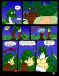  2003 anthro blue_eyes claws clothing comic dnapalmhead dragon english_text green_scales growth male onomatopoeia redsaber scales scalie solo sound_effects surprise teeth text traditional_media_(artwork) 