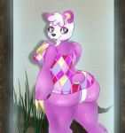  2017 animal_crossing anthro anthrofied astralpeach bear big_butt biped black_eyes black_nose black_pawpads breasts butt claws clothing countershade_face countershade_torso countershading digital_drawing_(artwork) digital_media_(artwork) dress eyelashes female fur furgonomics half-length_portrait head_tuft lighting long_claws looking_back mammal medium_breasts multicolored_fur natural_breasts nintendo no_underwear panda pawpads pink_fur pink_tail pinky_(animal_crossing) portrait rear_view shadow short_tail side_boob small_waist smile snout solo standing tail_button_bottoms tail_clothing thick_bottom_lip two_tone_fur two_tone_tail video_games voluptuous white_countershading white_fur white_tail wide_hips yellow_claws 